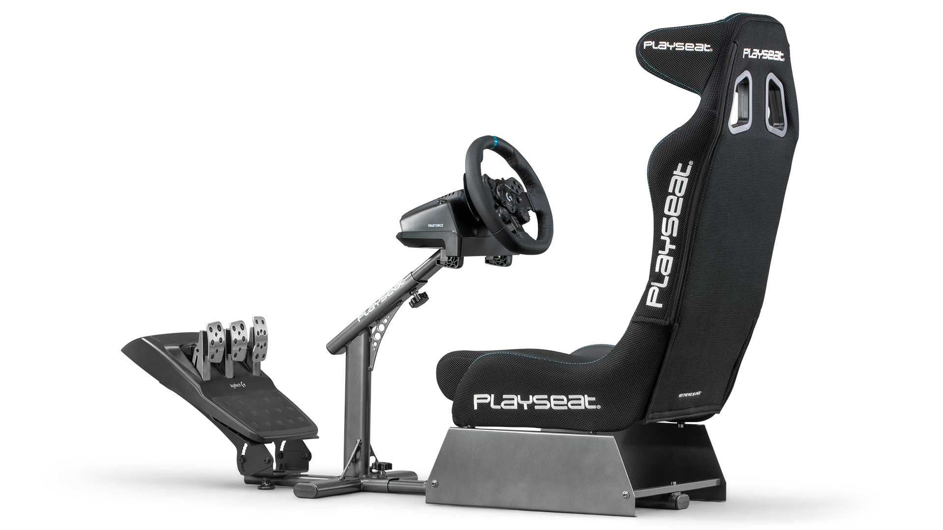 PLAYSEAT Evolution Pro Hochwertiges SIM Racing Cockpit, Frei Verstellbar, Unterstützt Direct Drive, Mit Allen Lenkrädern und Pedalen kompatibel, Für PC & Konsole